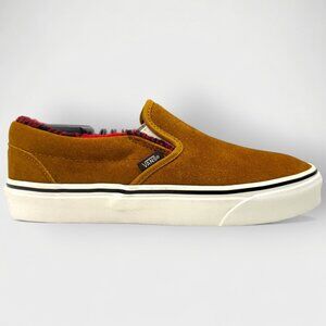 Vans Classic Slip-On Cozy Hug Brown Suede M6/W7.5 Sherpa VN0009Q71M7 New No Box